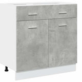 7 Piece Kitchen Cabinet Set Lyon Concrete Grey Engineered Wood 3324856