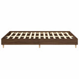 Bed Frame No Mattress Brown Oak 150x200 cm King Size Engineered Wood 3328714