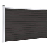 Fence Panel WPC 175x105 cm Black 148976