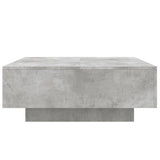 Coffee Table with LED Lights Concrete Grey 80x80x31 cm 836591