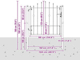 Fence Gate HORST 100 x 125 cm Metal Black Lockable 42034050