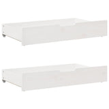 Daybed with Drawers without Mattress White 90x200 cm Solid Wood 3302060