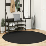 Rug HUARTE Short Pile Soft and Washable Black 160 cm 375125
