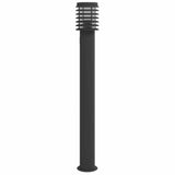 Outdoor Floor Lamps with Outlet 3pcs Black 110cm Stainless Steel 4006380