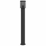 Outdoor Floor Lamps with Outlet 3pcs Black 110cm Stainless Steel 4006380