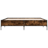 Bed Frame without Mattress Smoked Oak 180x200 cm Super King 3279784