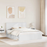 Bed Frame with Headboard White 160 x 200 cm Solid Pine Wood 3410983