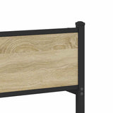 Metal Bed Frame without Mattress Sonoma Oak 150x200 cm King Size 3301399