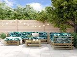 7 Piece Garden Lounge Set Impregnated Wood Pine 3186199