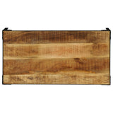 Coffee Table Solid Rough Mango Wood and Steel 110 cm 246631