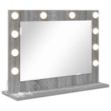 Vanity Mirror Rectangular Grey Sonoma 60 x 45 x 18 cm 868314