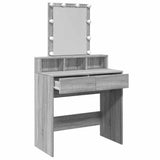Dressing Table with LED Grey Sonoma 80x41x144.5 cm 848183