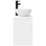Wall-mounted Sink Vanity High Gloss White 39 x 35 x 63 cm 890546