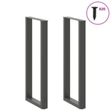 Bar Table Legs U-Shaped 2 pcs Anthracite 40x cm Steel 4013242