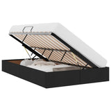 Storage Bed with Mattress Black 120 x 200 cm Fabric 3370000