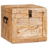 Storage Box with Storage with Door Brown Solid Mango Wood 4104569