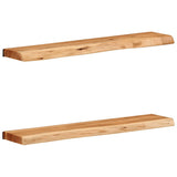 Wall Shelves 2 pcs 80x20x3.5 cm Solid Wood Acacia 373626