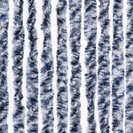 Insect Curtain Blue, White and Silver 100x220 cm Chenille 284275