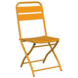 Garden Folding Chair Folding 2 pcs Mustard 42 x 52 x82cm 42002939