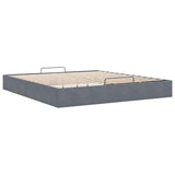 Ottoman Bed Frame No Mattress Dark Grey Super King Velvet 3311004