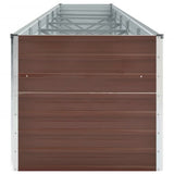 Garden Raised Bed Galvanised Steel 480x80x77 cm Brown 47070