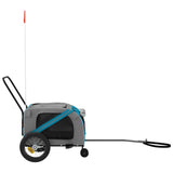 Pet Bike Trailer Blue and Black Oxford Fabric and Iron 93890