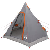Tipi Tent Water-Resistant 3-Person Grey and Orange 42042208