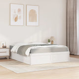 Bed with Mattress White 160x200 cm Solid Wood Pine 3281929