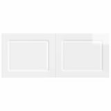 Wall-Mounted Headboard UTRECHT High Gloss White Engineered Wood 897849