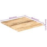 Table Top Solid Mango Wood 25-27 mm 80x80 cm 286030