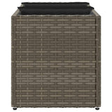 Garden Planter with 3 Pots Grey 105x30x32 cm Poly Rattan 366418