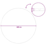 Solar Pool Cover 600 cm 110 m Round PE Black 42034625