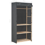3-Tier Wardrobe Grey 79x40x170 cm Fabric 248187