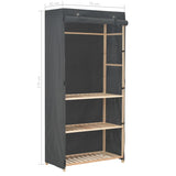 3-Tier Wardrobe Grey 79x40x170 cm Fabric 248187
