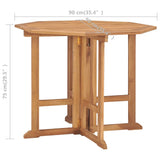 Outdoor Dining Set Teak Solid teak wood Medium Collapsible 3059979