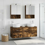 Bathroom Furniture Set 5 pcs Smoked Oak 3407043