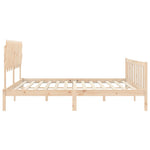 ZNTS Bed Frame without Mattress 120x200 cm Solid Wood Pine 3193461