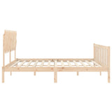 ZNTS Bed Frame without Mattress 120x200 cm Solid Wood Pine 3193461