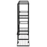 ZNTS Flower Stand with Wheels 94.5x24.5x91.5 cm Black Iron 343121