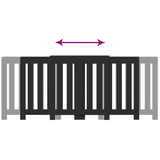 Radiator Cover Black 205x21.5x83.5 cm Engineered Wood 852763