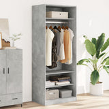 Wardrobe Concrete Grey 80x50x200 cm Engineered Wood 3307696