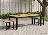 Coffee Table Natural and Black 50 x 100.5 x 45 cm 901283