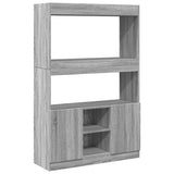 Highboard Grey Sonoma 92x33x140 cm Engineered Wood 3309614