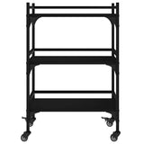 Kitchen Trolley Black 50x35x75.5 cm Engineered Wood 842346