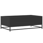 ZNTS Coffee Table Black 100x57x35 cm Engineered Wood and Metal 848759