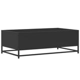 ZNTS Coffee Table Black 100x57x35 cm Engineered Wood and Metal 848759