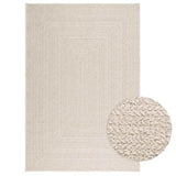 Rug ZIZUR Cream 140x200 cm Jute Look Indoor and Outdoor 4010365