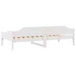 ZNTS Bed Frame without Mattress White 90x200 cm Solid Wood Pine 850915