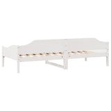 ZNTS Bed Frame without Mattress White 90x200 cm Solid Wood Pine 850915