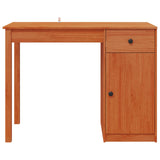 Desk with Drawer Wax Brown 100 x 50 x 74 cm Solid Pine Wood 8006902
